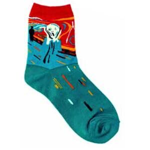 GGorangNae - The Scream Women's Crew Socks by Bamboo Trading Company NWT